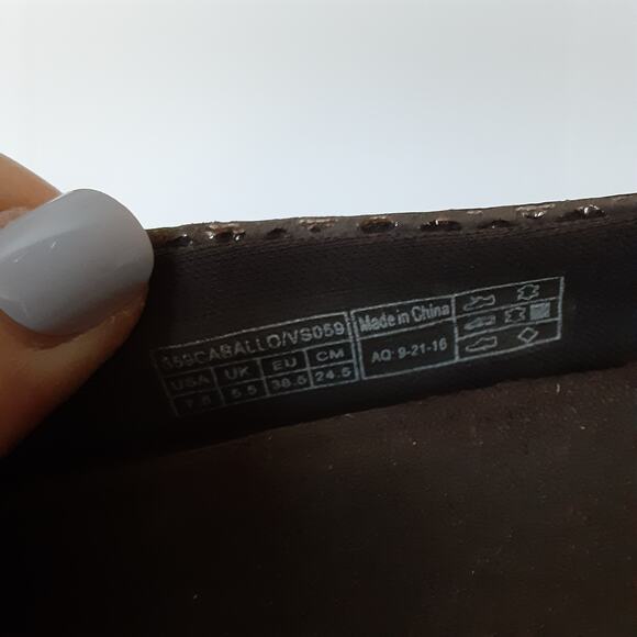 Vionic Caballo Snakeskin Pointed Toe Flats Gold Metallic Natural Womens 7.5 - Picture 9 of 12